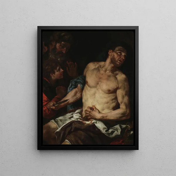 La mort de Caton - Johann Carl Loth — gerahmtes Bild an der Wand