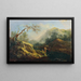 Landschaft mit Bergsee und Fischer - Johann Christian Brand — gerahmtes Bild an der Wand