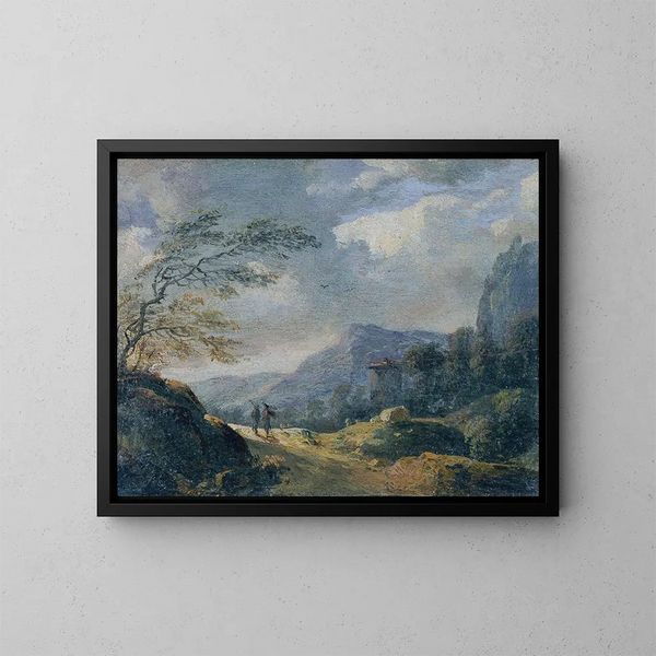 Kleines Berglandschaft - Johann Christian Brand — gerahmtes Bild an der Wand