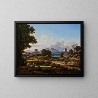Johann Christian Reinhart - Scene From The Roman Campagna Torre Del Quinto.webp