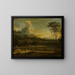 Landschaft mit Bergsee und Gebäuden - Johann Christian Vollerdt — gerahmtes Bild an der Wand