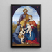 Die Heilige Familie mit Elisabeth und dem kleinen Johannes der Täufer - Johann David Passavant — gerahmtes Bild an der Wand