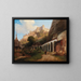 Ansicht des Friedhofs von Saint-Pierre in Salzburg - Johann Fischbach — gerahmtes Bild an der Wand