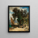 Repos am Ufer eines Sees im Norden Italiens - Johann Friedrich Hennings — gerahmtes Bild an der Wand