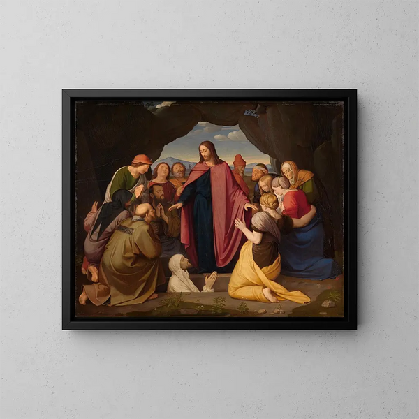 Auferstehung des Lazarus - Johann Friedrich Overbeck — gerahmtes Bild an der Wand