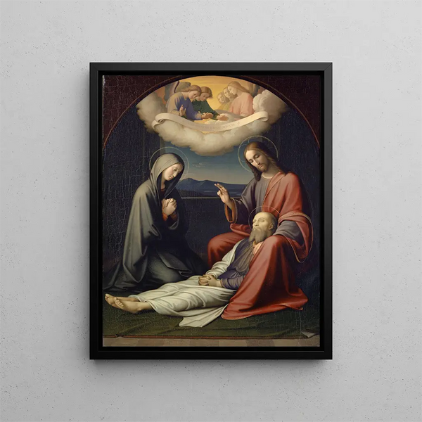 La mort de saint Joseph - Johann Friedrich Overbeck — gerahmtes Bild an der Wand