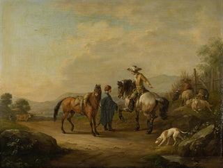 Johann Georg Pforr - A Gentleman on Horseback with his Groom.webp