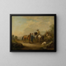 Ein Edelmann auf dem Pferd mit seinem Stallmeister - Johann Georg Pforr — gerahmtes Bild an der Wand