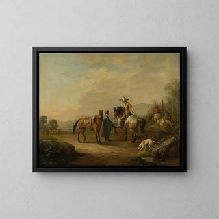 Johann Georg Pforr - A Gentleman on Horseback with his Groom.webp