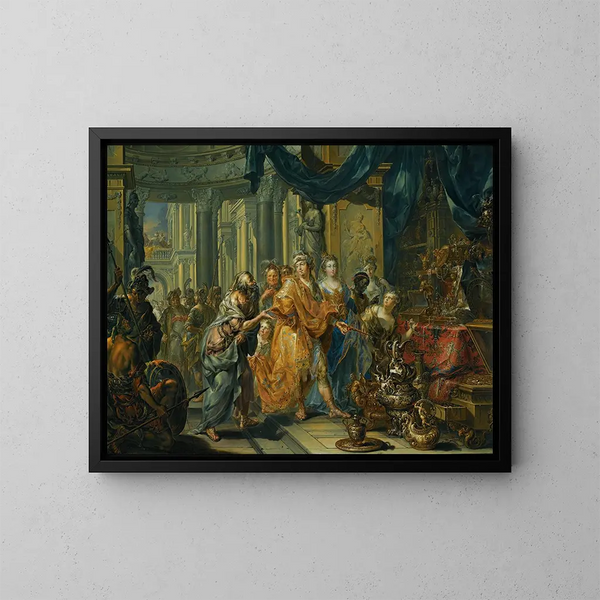 Crésus et Solon - Johann Georg Platzer — gerahmtes Bild an der Wand
