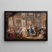 Szene des Tanzes mit Palastinnenraum - Johann Georg Platzer — gerahmtes Bild an der Wand