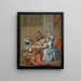 Le jeu de cartes - Johann Georg Platzer — gerahmtes Bild an der Wand