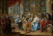 Innenaufnahme mit einem Konzert und Kartenspielern - Johann Georg Platzer — Ansicht des Kunstwerks