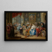 Innenaufnahme mit einem Konzert und Kartenspielern - Johann Georg Platzer — gerahmtes Bild an der Wand