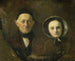 Portrait von Johann Joseph Hermann, dem Schwiegervater des Künstlers, mit seiner Enkelin Ida Schwartze, der ältesten Tochter des Künstlers - Johann Georg Schwartze — Ansicht des Kunstwerks
