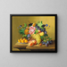 Stillleben mit einem Obstkorb und einem Birnenteller - Johann Georg Seitz — gerahmtes Bild an der Wand