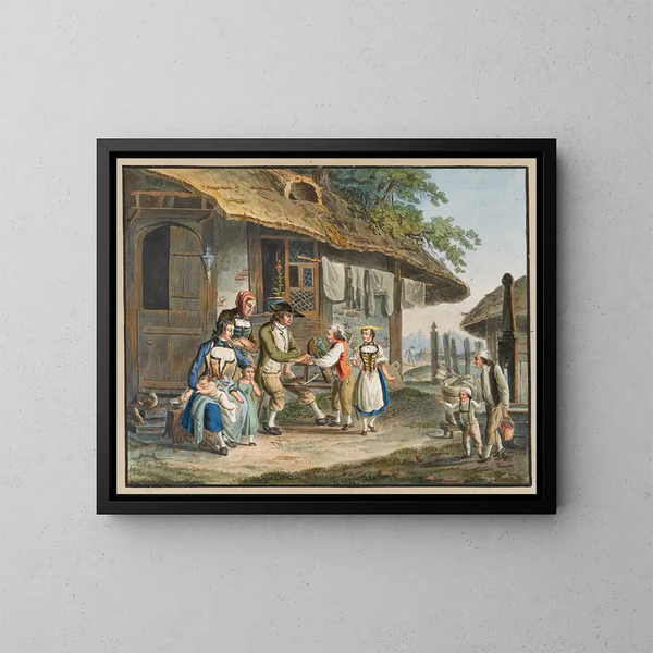 Der Frühling - Johann Georg Volmar — gerahmtes Bild an der Wand