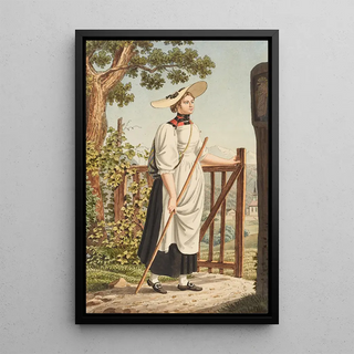 Johann Georg Volmar - Paysanne Fribourgeoise de la partie allemande du Canton.webp