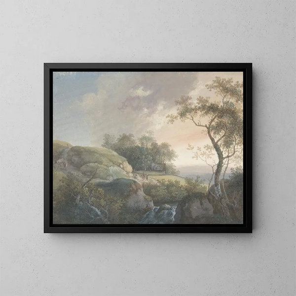 Das Morgen - Johann Georg Wagner — gerahmtes Bild an der Wand