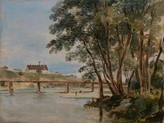 Johann Georg von Dillis - Blick von der Praterinsel ber die Isar zum Siechenhaus auf dem Gasteig.webp