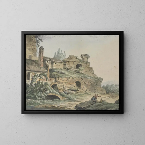 Amphitheater - Johann Gottlieb Hackert — gerahmtes Bild an der Wand