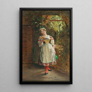 Johann Hamza - A young girl in traditional costume.webp