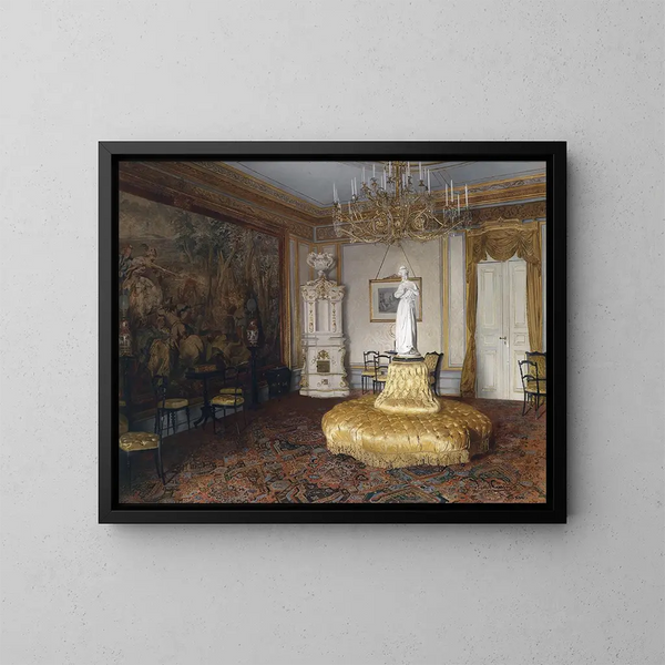 Innenraum - Johann Hamza — gerahmtes Bild an der Wand