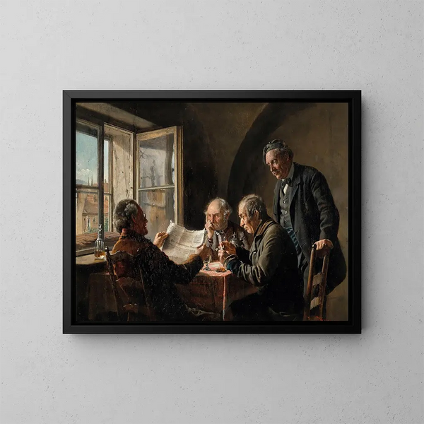 Neueste Nachrichten - Johann Hamza — gerahmtes Bild an der Wand