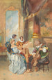 Musik im Haus ein Streichquartett in barocker Atmosphäre - Johann Hamza — Ansicht des Kunstwerks