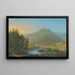 Ansicht von Kynsburg im Tal des Weistritz-Flusses in Schlesien - Johann Heinrich Bleuler — gerahmtes Bild an der Wand
