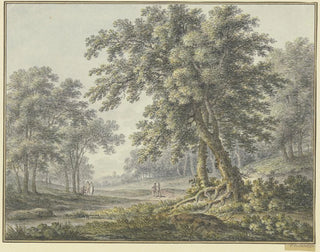 Waldszene mit zwei Gruppen von Figuren - Johann Heinrich Müntz — Ansicht des Kunstwerks