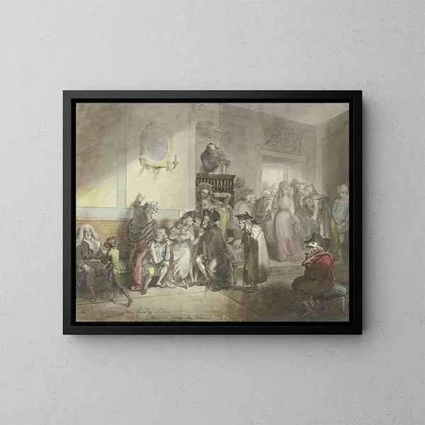 Casino Venedig - Johann Heinrich Ramberg — gerahmtes Bild an der Wand