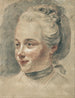 Ansicht in drei Vierteln des Kopfes eines nach links gewandten Mädchens - Johann Heinrich Tischbein der Jüngere — Ansicht des Kunstwerks
