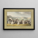 Ein prähistorischer Steinkreis auf einem Hügel mit einer weiten Landschaft im Hintergrund - Johann Heinrich Wilhelm Tischbein — gerahmtes Bild an der Wand