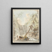 Ansicht einer Mühle im Kanton Zürich - Johann Jakob Aschmann — gerahmtes Bild an der Wand