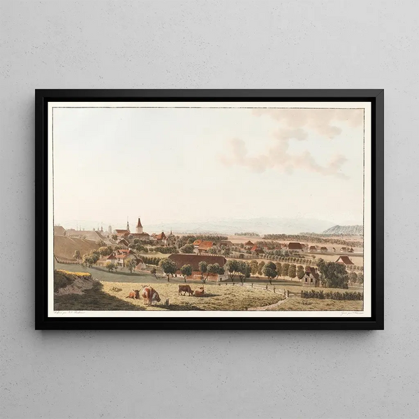 Bern Ansicht Nordwest - Johann Jakob Biedermann — gerahmtes Bild an der Wand