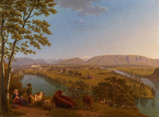 Johann Jakob Biedermann - Genve confluence du Rhne et de lArve.webp