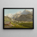 Kandersteg und das Kander-Tal im Norden - Johann Jakob Biedermann — gerahmtes Bild an der Wand