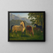 Pferde in der Landschaft - Johann Jakob Biedermann — gerahmtes Bild an der Wand