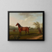 Pferde in der Landschaft - Johann Jakob Biedermann — gerahmtes Bild an der Wand
