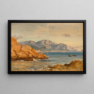 Johann Jakob Frey - Bay in Terracina.webp
