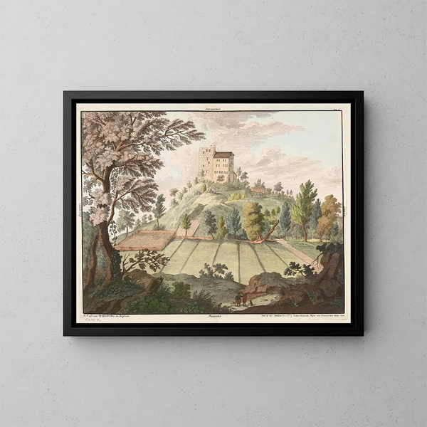 Château de Habsbourg - Johann Jakob Meyer — gerahmtes Bild an der Wand