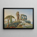 Ansicht des Römischen Forums mit dem Kolosseum im Hintergrund - Johann Jakob Wolfensberger — gerahmtes Bild an der Wand