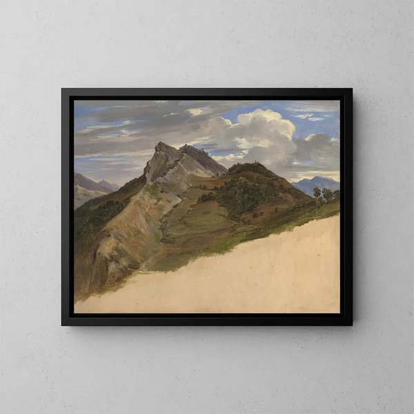 Civitella Ansicht von Norden - Johann Joachim Faber — gerahmtes Bild an der Wand