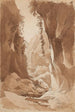 Felsen über einer Flussschlucht bei Sorrento vorne - Johann Joachim Faber — Ansicht des Kunstwerks