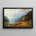 Sturm im Anmarsch auf den Brienzersee - Johann Joseph Jansen — gerahmtes Bild an der Wand