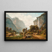 Vue de Lauterbrunnen et des chutes de Staubbach, Suisse - Johann Joseph Jansen — gerahmtes Bild an der Wand