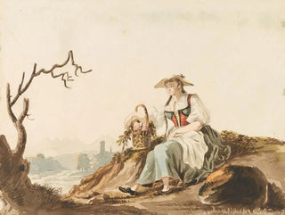 Johann Karl Mllener - Paysanne bernoise prs de Fribourg.webp
