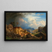 Ein weites Landschaft mit Regenbogen - Johann Kautsky — gerahmtes Bild an der Wand