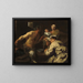 Der Satyr und der Bauer - Johann Liss — gerahmtes Bild an der Wand